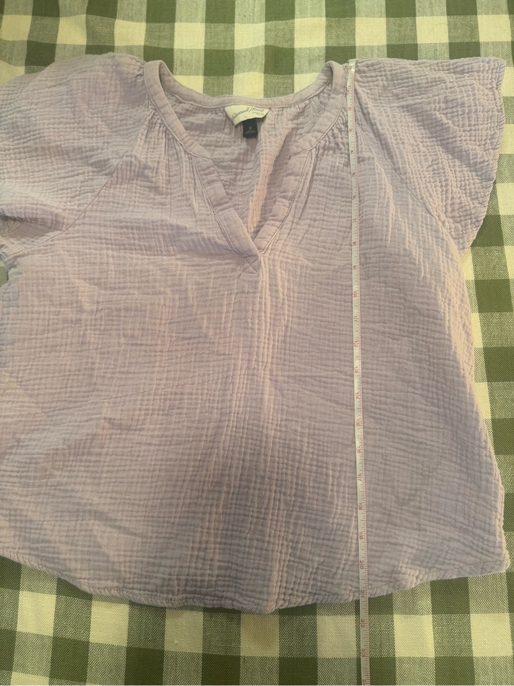Universal Thread Lavender V-Neck Gauze Top - Picture 7 of 12